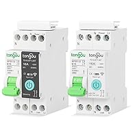 TUYA MCB WiFi Smart Circuit Breaker with Metering 1P 32A DIN Rail for Smart Home Wireless Remote Control Switch by APP White No metering 32A