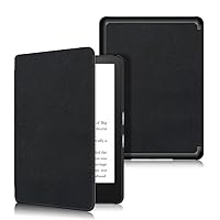 for All New Kindle Paperwhite 2021 Gen 11 Cover Kids Edition Pu Leather Solid Color Cover Kindle Paperwhite 5 Cover 6.8Inch Cover,Black