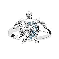 Gift Gift Mothers For Mother Day Sea Blue Ring Ring Turtle Rings Teenager Jewelry for Girls 14