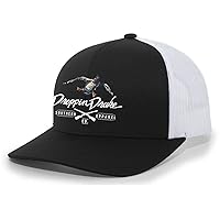 Droppin Drake Mallard Duck and Gun X Logo Mesh Back Trucker