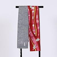 Half Width Belt Double-Sided Japanese Cat Red Gray Lighthouse Sailboat Seagull