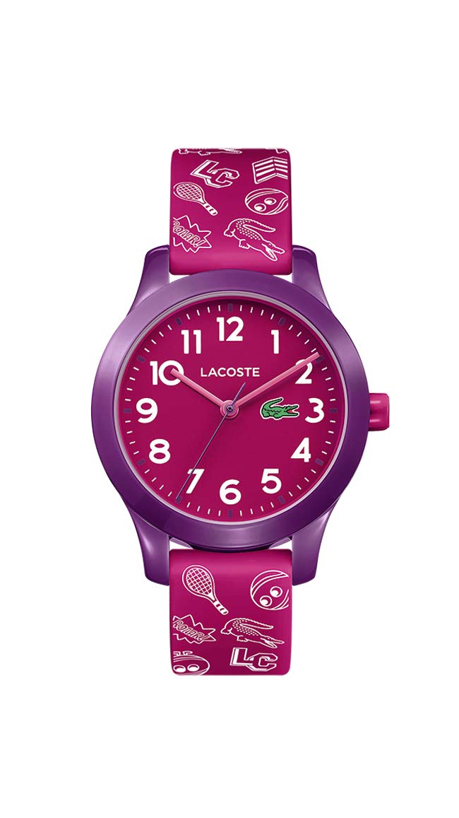 Lacoste Kids 12.Quartz Tr-90 and Rubber Strap Casual Watch, Pink, Unisex, 2030012