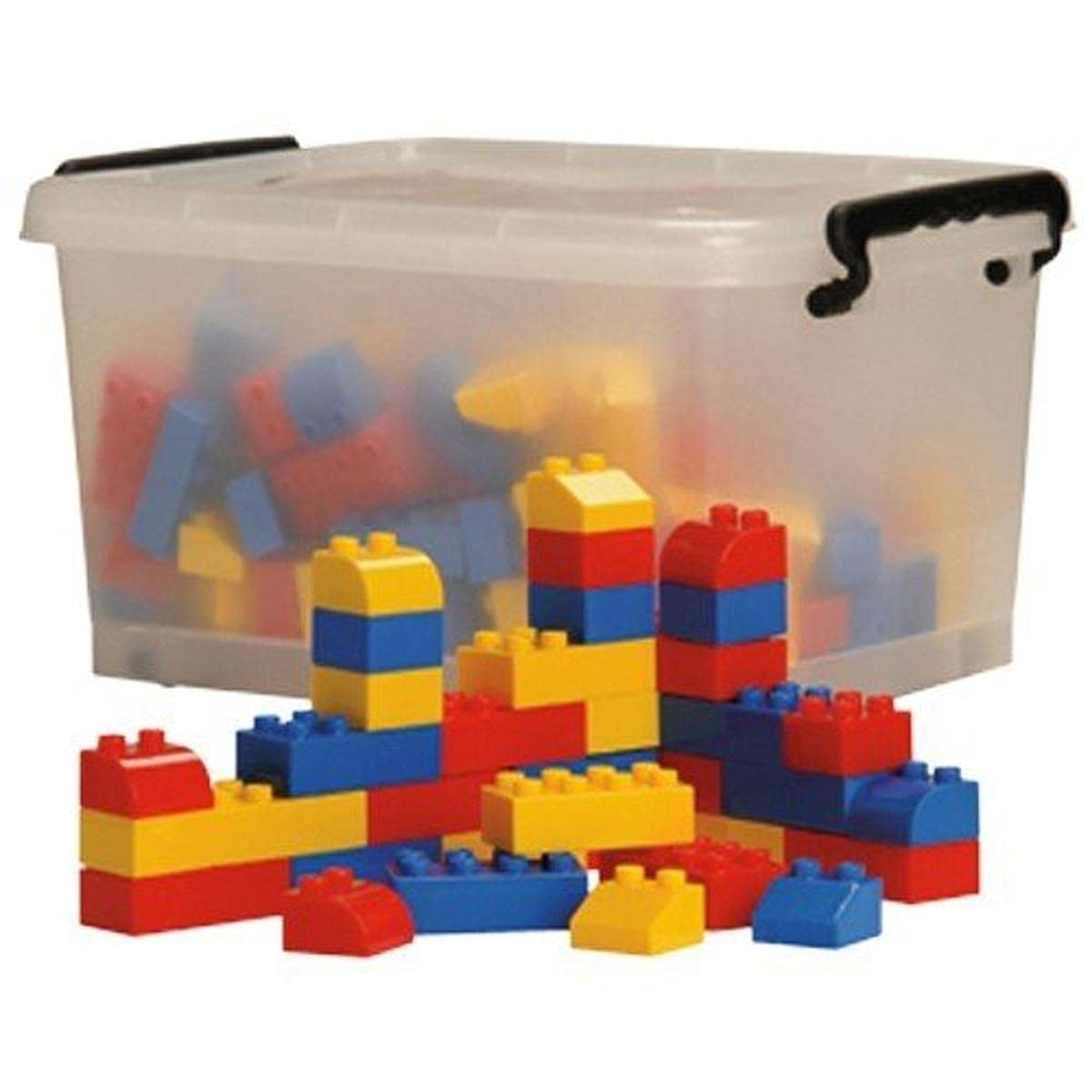 Constructive Playthings ATC-05 Preschool Building Bricks with Storage Tub, Grade: Kindergarten to 3, 150 Pieces