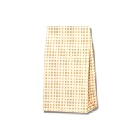 Shimojima Heiko 002698001 Fancy Bag K4 Paper Bags, Gingham, Kiiro, 5.1 x 3.1 x 9.3 inches (13 x 8 x 23.5 cm), 50 Sheets