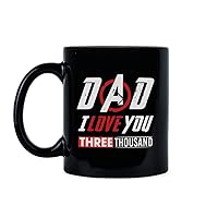 I Love You Three Thousand Father Day Black Ceramic Coffee, Ideal Dad Daddy Father Gift Gift Coffee 11OZ Coffee