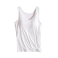 Camisole Tops for Women Sleeveless Tank Top with Built in Bra Running Sports Racerback Tanks with Padded Plus Size Comfy Cami