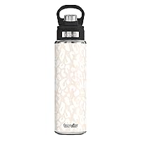 Tervis Leopard Animal Print Collection Triple Walled Insulated Tumbler Travel Cup Keeps Drinks Cold, 24oz Wide Mouth Bottle - Stainless Steel, Frost