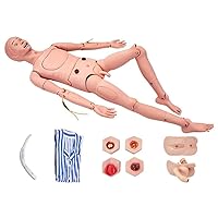 Multifunction Geriatric Training Manikin Patient Care Skills Mannequin with Interchangeable Genitals and Bedsore Modules for Students Education Teaching Medical Training Skills