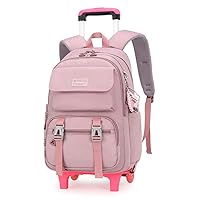 ZHANAO Rolling Backpack Luggage BookBag with Wheels Trolley Bag Wheeled Travel Backpack for Girls & Boys Trolley Bag