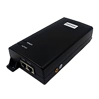 Poe Texas PoE Injector - 802.3bt PoE++ Single Port 4 Pair Power Over Ethernet Injector - 6KV Surge Protection - Active PoE Adapter 55V 60W Output - 10/100/1000 Gigabit Data - Wall Mount Plug & Play
