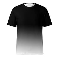 Tshirts Shirts for Men Cotton Spring Summer All Print Short Sleeve Round Neck Fashion Trend Bottoming Shirt Gifts