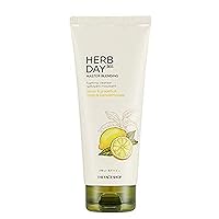 The Face Shop Herb Day 365 Master Blending Cleansing Foam Lemon & Grapefruit | Dead Cells & Makeup Residues Removal with Refreshing Sensation | Skin Residues Removal & Naturally Derived, 5.7 Fl Oz