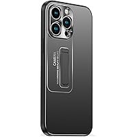 iPhone 15Pro Max/15 Pro/15 Plus/15 Case, Luxurious with Hidden Dock, Ultra-Thin Hard Frosted Back Case (15 Pro Max,Black)
