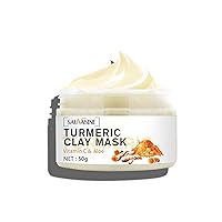 Turmeric Skin Mask, Turmeric Clay Mask, Vitamin C Turmeric Clay Mask, Deep Cleansing Whitening Yellow Clay Mask (2pcs)