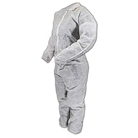 EconoWear Lite N Kool Plus SMS Fabric Coverall, Disposable, Open Cuff, White, X-Large (Case of 25)