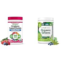 Organic Greens Powder with 50 Superfoods + Purely Inspired Organic Green Powder with 39 Superfoods - Vegan Smoothie Mixes