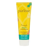 purlisse PINEAPPLE BRIGHT CLEANSING GEL Cruelty-free & clean, Paraben & Sulfate-free, Pineapple brightens skin, Aloe Vera calms and soothes| 3.4 fl oz
