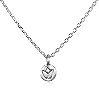 Satya Jewelry Sterling Silver Mini Lotus Necklace (18-Inch)