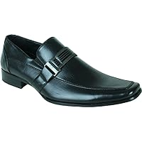 CORONADO Men's Dress Shoes BARDIN Classic Fashion Loafer Style with a Point Moc Toe and Leather Lining Black 6.5M