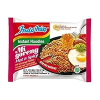 Indomie Foods Mi Goreng Instant Noodles, Halal Certified, Hot & Spicy Flavor, 10 Count (Pack of 1)