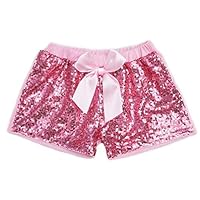 Pink Sequins Bow Shorts Girl's