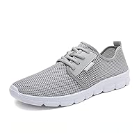 LEADER SHOW Men's Lace Up Casual Breathable Gym Tennis Shoes Athletic Training Running Sneakers