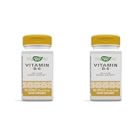 Nature's Way Vitamin B-6 Supplement, Cellular Energy Support*, 50mg per Serving, 100 Capsules (Pack of 2)
