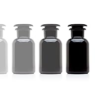 Infinity Jars 250 ml (8.5 fl oz) Black Ultraviolet All Glass Refillable Apothecary Jar 10-Pack