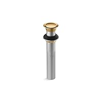 Kohler 33151-2MB K-33151-2MB Bathroom Sink clicker Drain Without Overflow, Vibrant Brushed Moderne Brass
