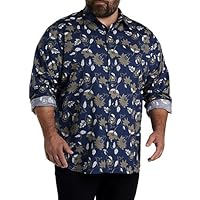 DXL Synrgy Men's Big and Tall Autumn Floral Sport Shirt