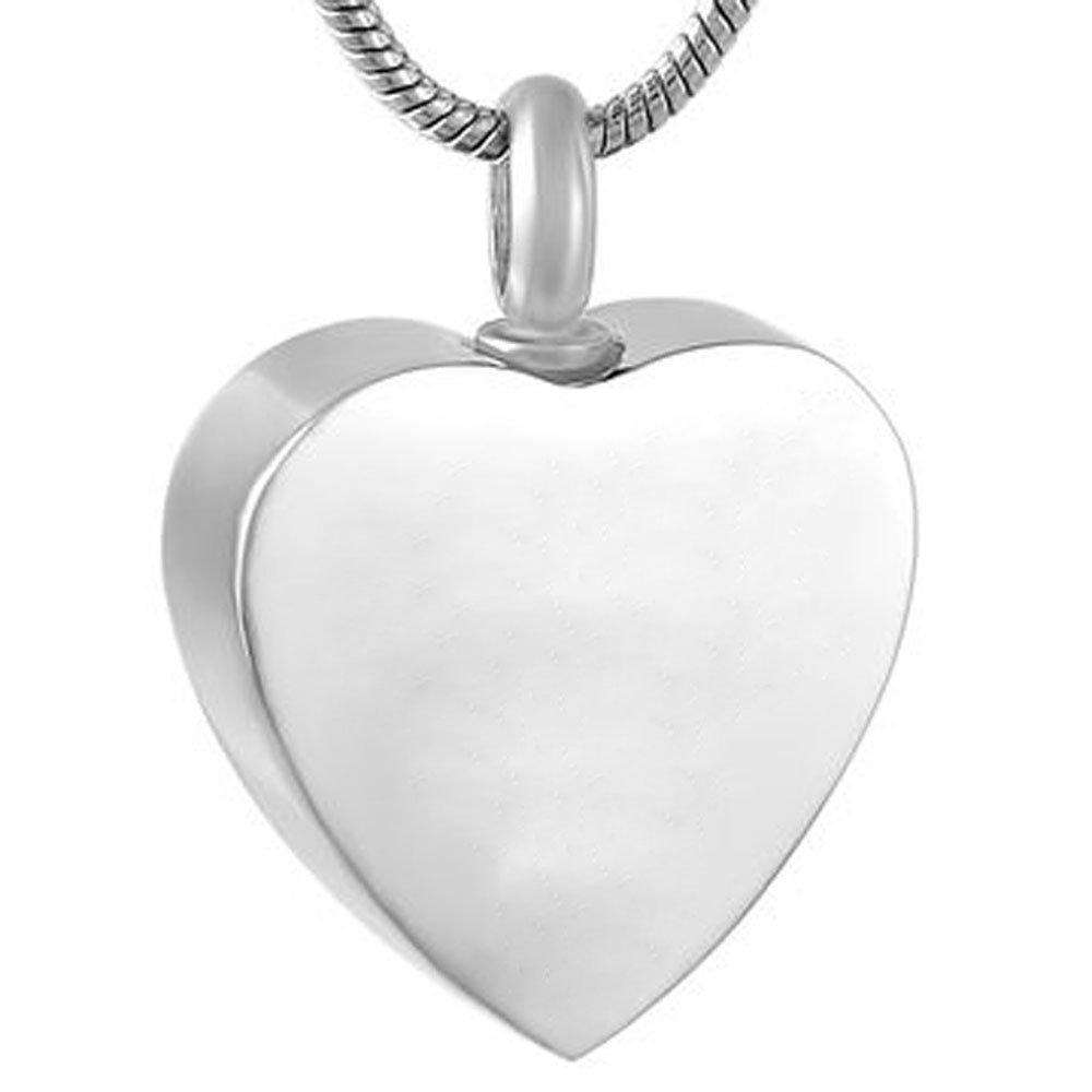 misyou Grandma Heart Cremation Urn Necklace for Ashes Urn Jewelry Memorial Keepsake Pendant with Fill Kit