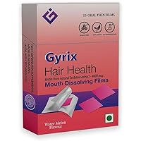 LAM Hair Health Mouth Dissolving Films/Strips (15 Oral Strips) | Biotin from Sesbania Grandiflora Natural Extract 4000mcg for Stronger Hair | Contains Folic Acid, Zinc & Multivitamins