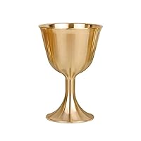 Pure Copper European Cocktail Glass Glass Pure Brass Goblet Wine Glass Copper Material For Bar KTV Use Copper Chalice Cup