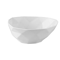 CAC China ART-B7 Artdeco 26 oz Porcelain Geometric Shape Soup and Salad Bowl (Box of 36), 6-3/4