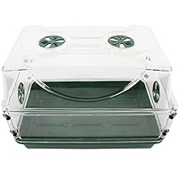 93763 Medium Seed and Herb Domed Propagator with Vented Side Height Extension, Extender, Green
