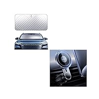 Lamicall Car Windshield Sun Shade and MagSafe Car Mount Vent