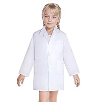 Doctor Scientist Lab Coat for Kids Children Doctor Costume Dress Up Coat for Boys Girls Halloween Costume Role Play