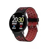 Smart Watch for iOS and Android Phone, Men's Women's Watch IP67 Waterproof Smart Watch Fitness Tracker Watch with Heart Rate/Sleep Monitoring Step Counter Bluetooth Reminder (red)