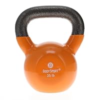 Body Sport Cast Iron Vinyl Coated Kettlebells – Kettlebell for Weight Lifting – Strength Training Kettlebell – Professional Fitness for Gym & At Home