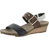 NAOT Footwear Dynasty Women's Wedge Sandal with Cork Footbed and Arch Support - Adjustable Three-Strap Sandal With Backstrap - Comfort and Support - Lightweight and Perfect for Travel