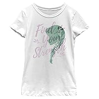 Disney Frozen Strength SIL Anna Girl's Solid Crew Tee, White, Small