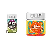 Ashwagandha Adaptogen Chill Capsules 30ct & Hello Happy Gummy Worms Mood Support 60ct