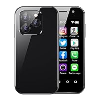 Mini 4G Smartphone Unlocked, 3.0 Inch Dual Sim Quad Core Mini Phone Premium Child Phone Small Phone Student Pocket Cellphone, 2+16GB (Black)
