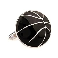Basketball Pair Cufflinks in a Presentation Gift Box & Polishing Cloth