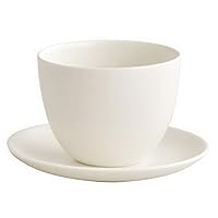 Kinto 17144 Teacup, PEBBLE Cup & Saucer, 6.1 fl oz (180 ml), White