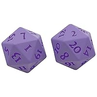 Ultra PRO - Vivid Heavy Metal Dice Set Purple 2ct - Up Your Gaming 20 Sided Dice, Role Playing Games, Matte Finish
