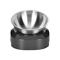 Cat Bowls Elevated Cat Food and Water Bowls Set, Stainless Steel 15° Tilted Raised Cat Bowls, Anti Vomiting Cat Dish Pet Feeder Bowls with Stand Stress-Free for Indoor Cats and Small Dogs