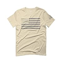 Gray America USA Patriotic American United States Vintage Flag for Men T Shirt