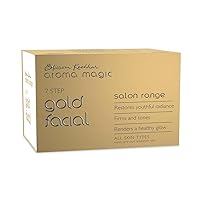 Gold Facial Kit | Multi Use | 7 in 1 Natural Face Set for Women | with Marigold & Rose Extract | Cleansing & Moisturizing Skincare Kit