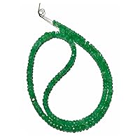 Natural Zambian Emerald Faceted Beads 6MM Emerald Beryl Rondelle Beads Green Emerald 18” Beads Emerald Gemstone Beads Necklace